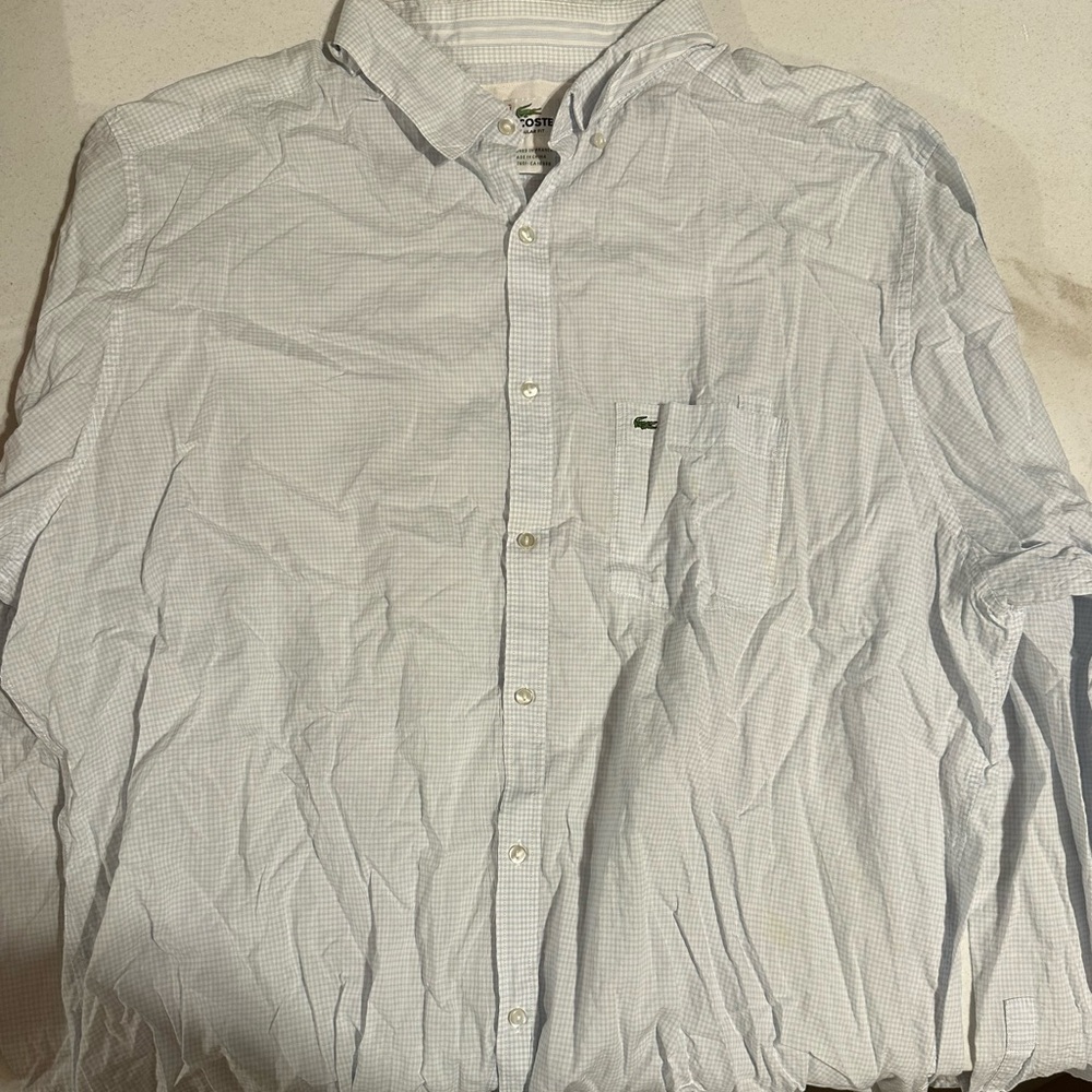 Mens Lacoste Button Down Shirt Size 46